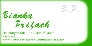 bianka prifach business card